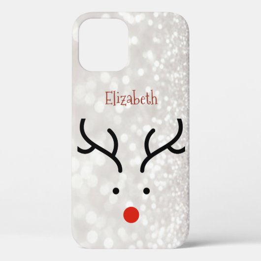 Coques Case-Mate iPhone Adorable visage de rennes, Bokeh (Verso)