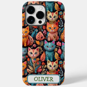 Coque Pour Pour iPhone 14 Pro Max Adorables chatons fantaisistes colorés