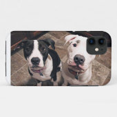 Coques Case-Mate iPhone adorables chiots pitbull chiens (Dos (Horizontal))