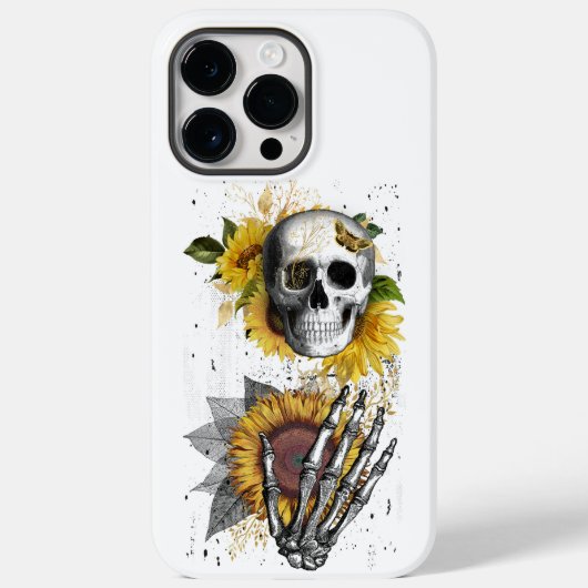 Coques Case-Mate iPhone Adorables Halloween crâne et tournesol (Verso)
