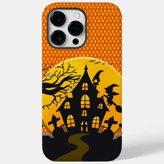 Coques Case-Mate iPhone Adorables Halloween Haunted House Dots (Verso)