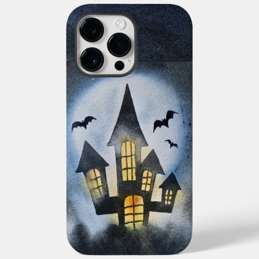 Coques Case-Mate iPhone Adorables Halloween Maison et chauves-souris hanté (Verso)