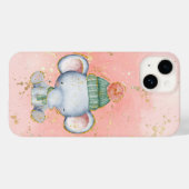 Coques Case-Mate iPhone Adorables Noël bébé éléphant (Verso (horizontal))