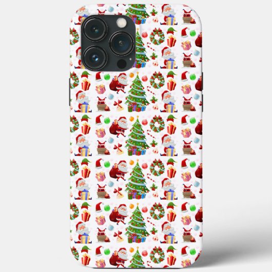 Coques Case-Mate iPhone Adorables Père Noël Et Éléments De Noël (Verso)