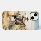 Coques Case-Mate iPhone adorant le désert de cowgirl mignonne (Verso (horizontal))