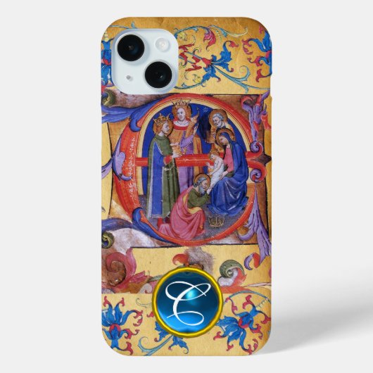 COQUES Case-Mate iPhone ADORATION DU MONOGRAMME DE PARCHEMENT MAGI NOËL (Verso)