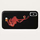 Coques Case-Mate iPhone Adulte à la bière de pieuvre rouge (Dos (Horizontal))