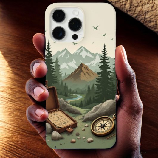 Coques Case-Mate iPhone Adventure Guard : Compass & Mountain Series