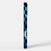 Coques Case-Mate iPhone Aesthetic black and blue checkerboard retro (Verso / Droite)
