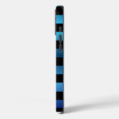Coques Case-Mate iPhone Aesthetic black and blue checkerboard retro (Verso / Gauche)