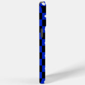 Coques Case-Mate iPhone Aesthetic black blue checkerboard with retro dot (Verso / Droite)