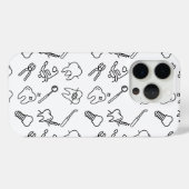 Coques Case-Mate iPhone Aesthetic Minimalist Dental Icons Pattern iPhone C (Verso (horizontal))