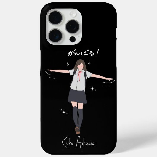 Coques Case-Mate iPhone Aesthétique Anime uniforme fille personnalisable (Verso)