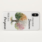 Coques Case-Mate iPhone affaire de l'iPhone X arbre de 4 saisons avec la (Dos (Horizontal))