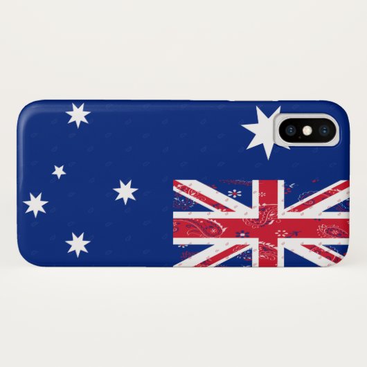 Coques Case-Mate iPhone Affaire de téléphone du drapeau australien (Dos (Horizontal))