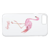 Coques Case-Mate iPhone Affaire de téléphone Monogramme Flamant rose (Dos (Horizontal))