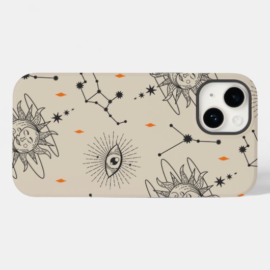 Coques Case-Mate iPhone Affaire téléphonique d'astrologie unique (Verso (horizontal))