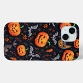 Coques Case-Mate iPhone Affaire téléphonique du Motif Citrouille Halloween (Verso (horizontal))