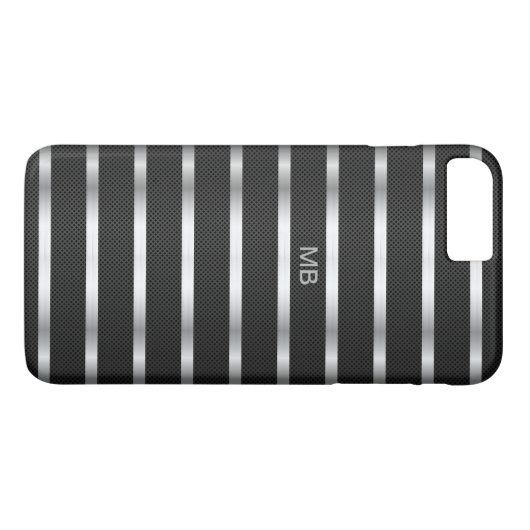 Coques Case-Mate iPhone Affaires du monogramme des hommes (Dos (Horizontal))