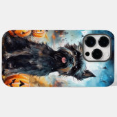 Coques Case-Mate iPhone Affenpinscher Halloween Avec Citrouilles Effrayant (Verso (horizontal))
