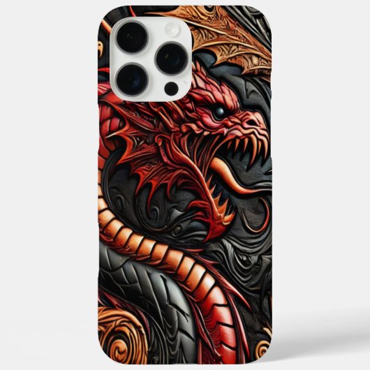 Coques Case-Mate iPhone Affichage du dragon rouge mythique (Verso)