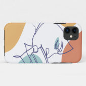 Coques Case-Mate iPhone affiche de dessin au trait de femme buvant du café (Dos (Horizontal))