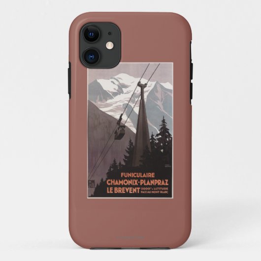 Coques Case-Mate iPhone Affiche de funiculaire de Funiculaire Le Brevent (Dos)