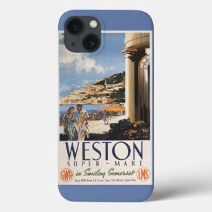 Coques Pour iPhone Affiche de négligence de chemin de fer de côte de