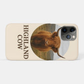 Coques Case-Mate iPhone Affiche de portrait de vache des Highlands avec "V (Dos (Horizontal))