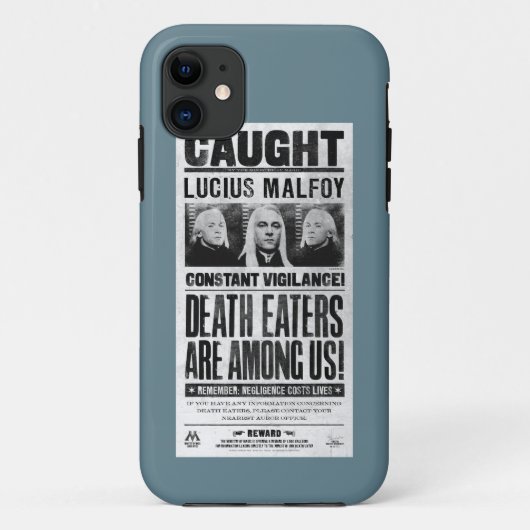 Coques Case-Mate iPhone Affiche de recherche de Lucius Malfoy (Dos)