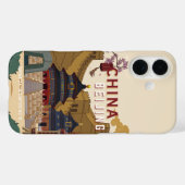 Coques Case-Mate iPhone Affiche de voyage Pékin Chine | Illustration Vinta (Verso (horizontal))