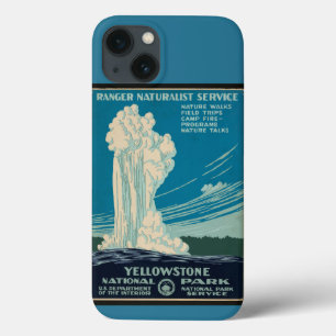 Case-Mate iPhone Case affiche de voyage vintage Yellowstone Park en turq