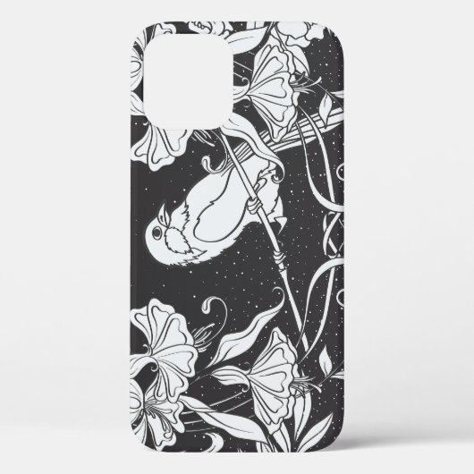 Coques Case-Mate iPhone Affiche décorative Fleurs Oiseau Nouveau (Verso)