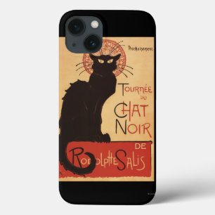 iPhone 13 Case Affiche Noir de promo de chat noir de troupe de