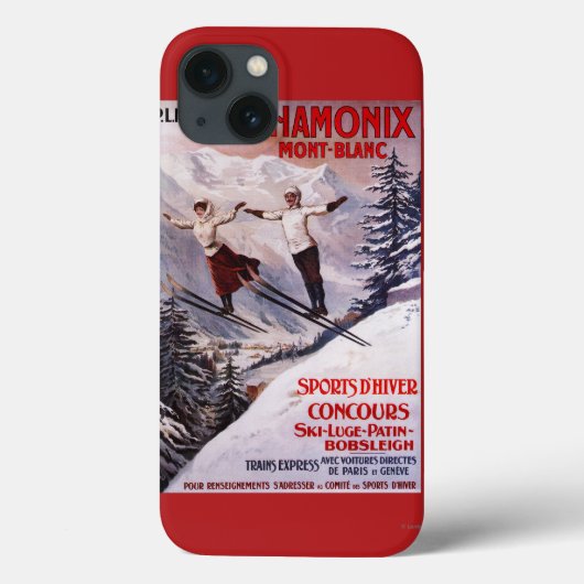 Coques Case-Mate iPhone Affiche promotionnelle de ski (Verso)
