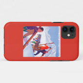 Coques Case-Mate iPhone Affiche promotionnelle ferroviaire de PLM (Dos (Horizontal))