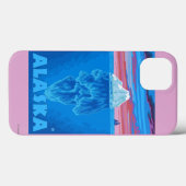Coques Case-Mate iPhone Affiche Vintage voyage AlaskaIceberg (Verso (horizontal))