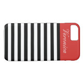 Coques Case-Mate iPhone Afficher votre style avec un rouge unique, noir bl (Dos (Horizontal))