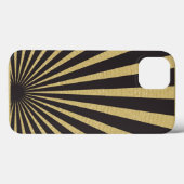 Coques Case-Mate iPhone Affiches à rayures Sunburst (Verso (horizontal))