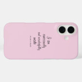Coques Case-Mate iPhone Affirmation positive de verset biblique rose clair (Verso (horizontal))