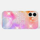 Coques Case-Mate iPhone Affirmation quotidienne, Loi de l'attraction, Moti (Verso (horizontal))