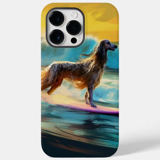 Coques Case-Mate iPhone Afghan Hound Beach Surf Peinture (Verso)
