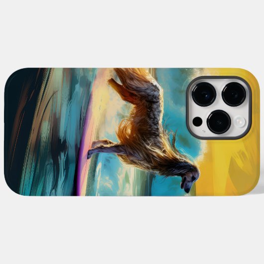 Coques Case-Mate iPhone Afghan Hound Beach Surf Peinture (Verso (horizontal))