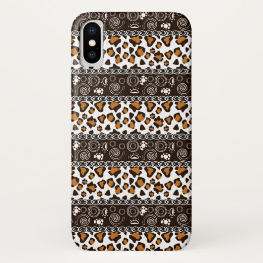 Coques Case-Mate iPhone Africain avec le motif de peau de guépard (Dos)