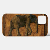 Coques Case-Mate iPhone African Elephant & Rustic Arrière - plan (Verso (horizontal))
