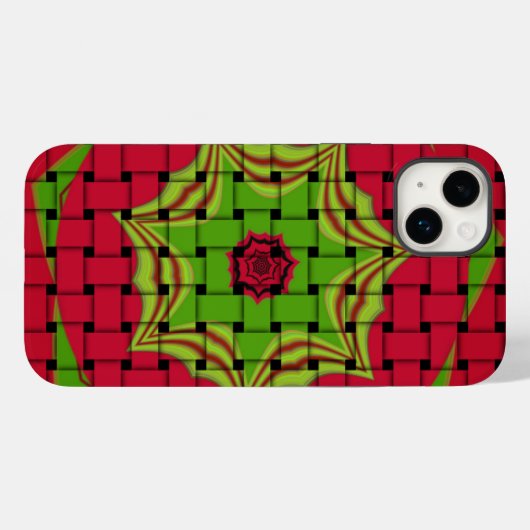 Coques Case-Mate iPhone African Lovely Design rouge tissé (Verso (horizontal))