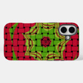 Coques Case-Mate iPhone African Lovely Design rouge tissé (Verso (horizontal))