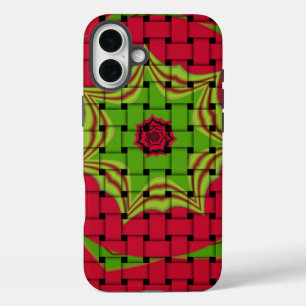 iPhone 16 Plus Case African Lovely Design rouge tissé