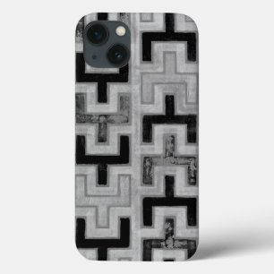 Coques Pour iPhone African Mudcloth Textile with Geometric Patterns
