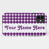 Coques Case-Mate iPhone African Violet Safari Dot avec nom (Dos (Horizontal))